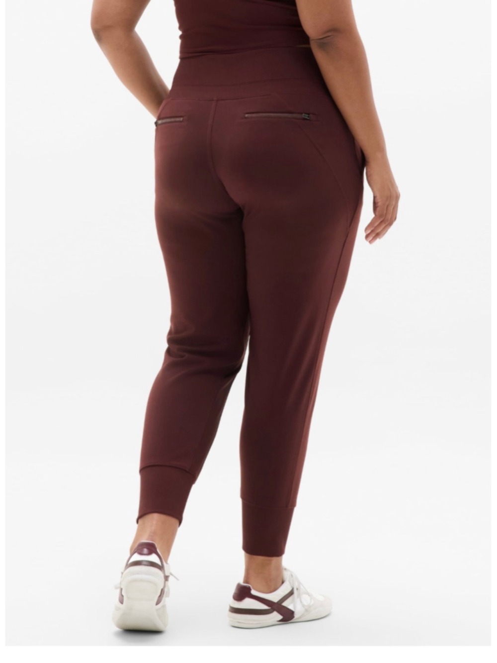Women's Athleta Venice High Rise Joggers Size Medium, Garnet Athletic Pants - Picture 5 of 15